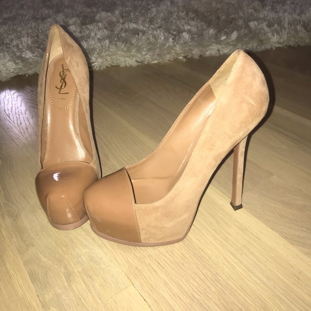 🔥 Yves Saint Laurent Cap Toe Platform Heels